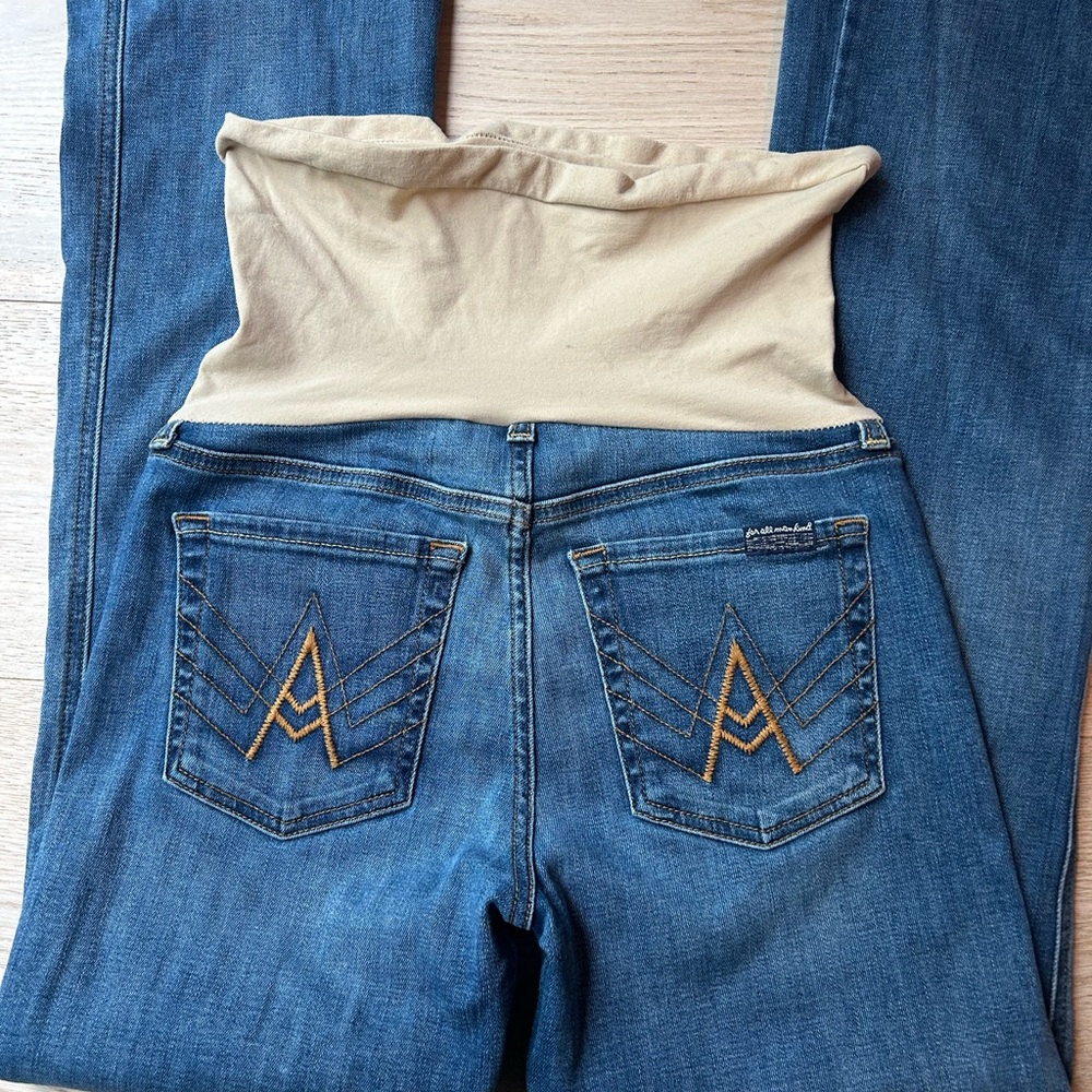 7 for all Man Kind Maternity Jeans 
Boot Cut